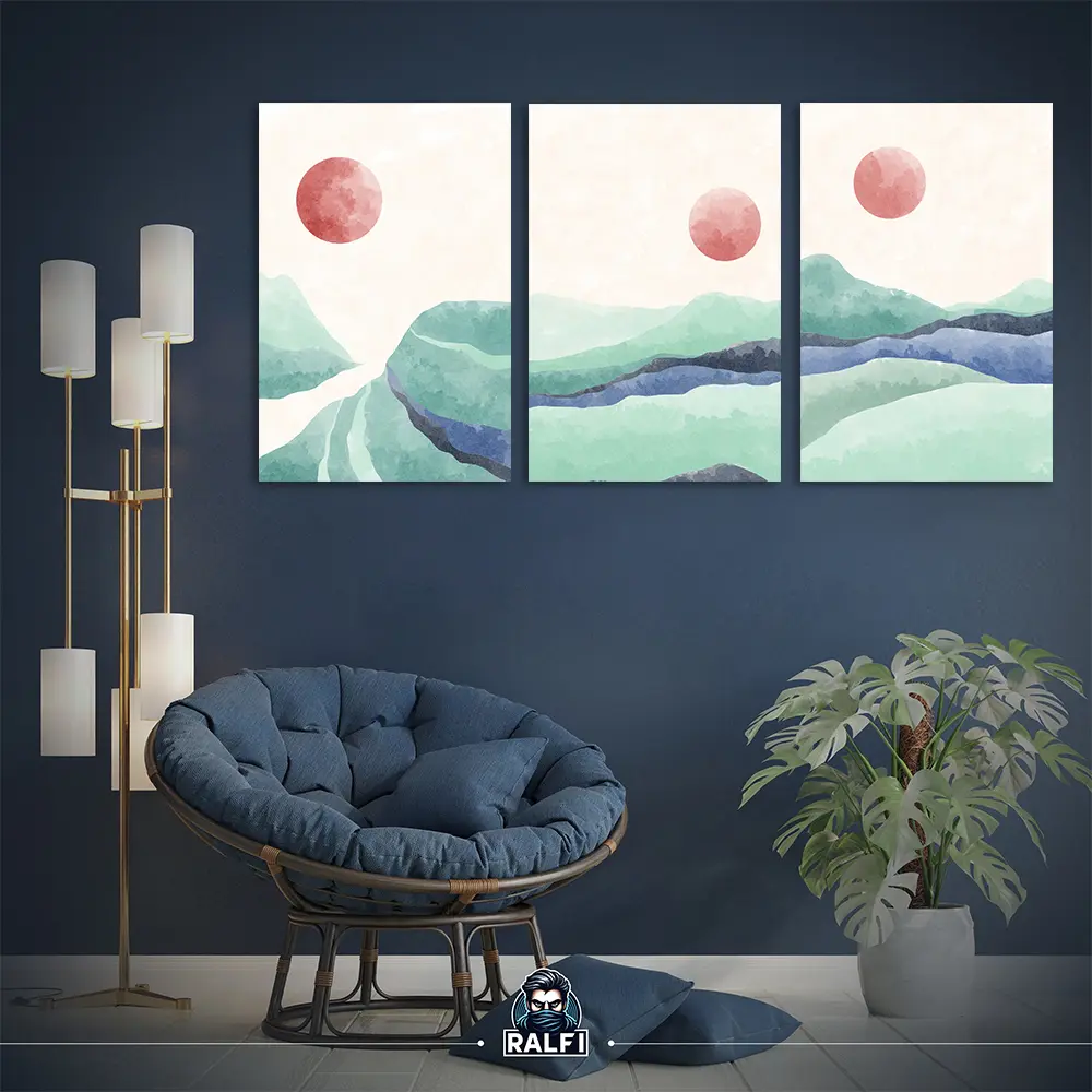 Nature collection- NNM7 خرید قاب عکس سه تیکه فانتزی