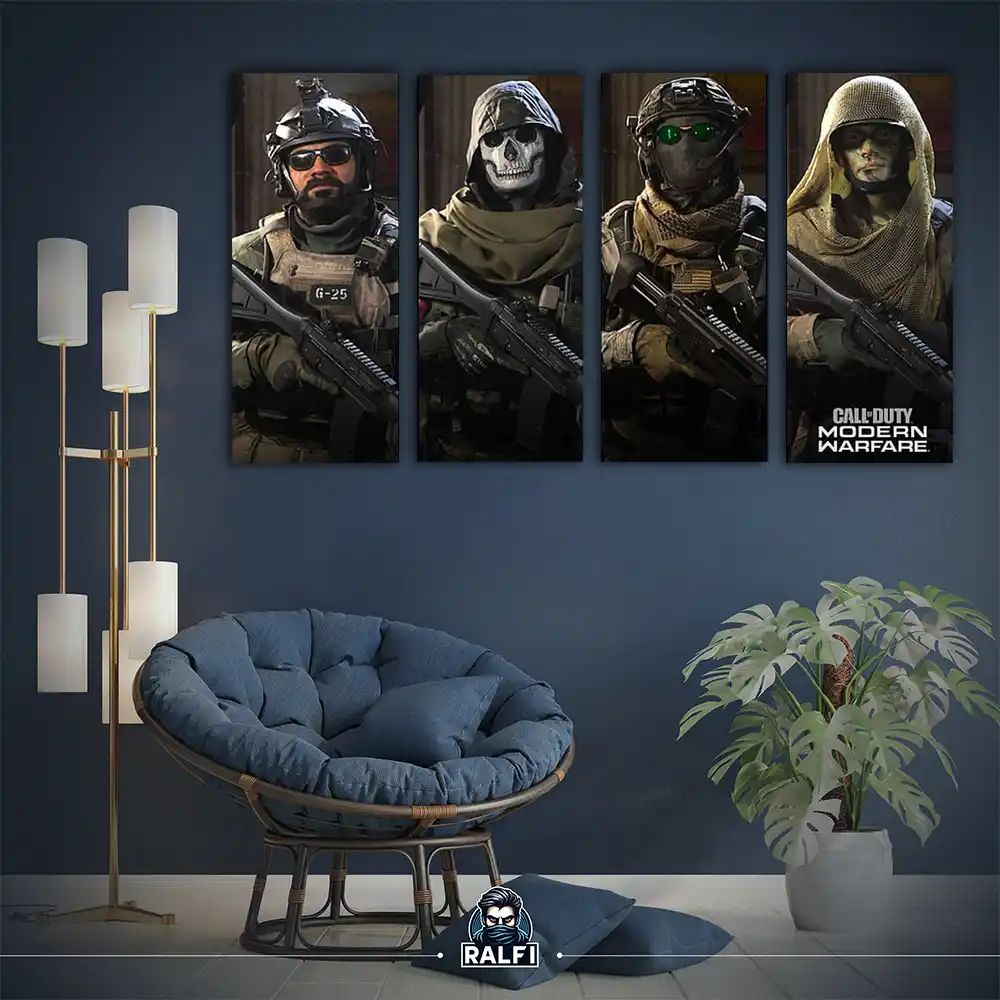 call of duty- GCA7 خرید قاب عکس چهار تیکه کال آف دیوتی