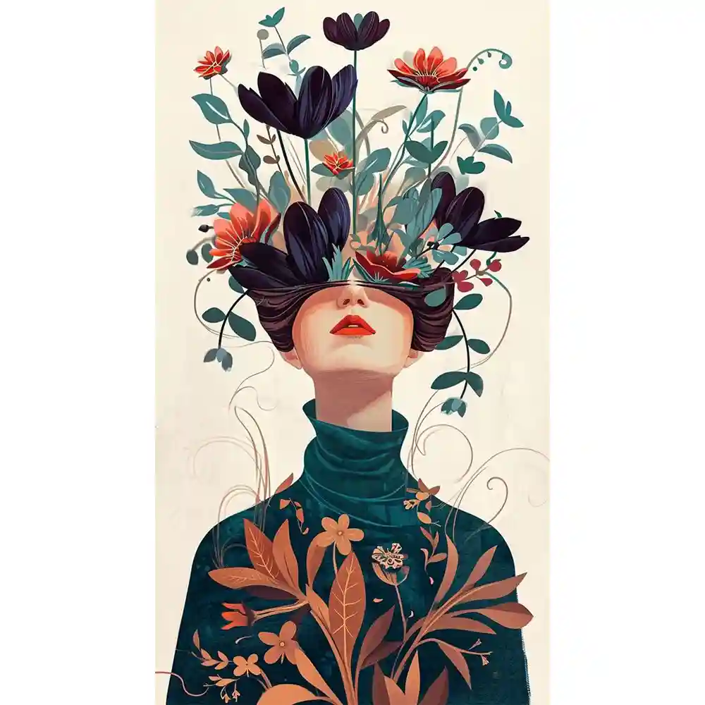 art girl خرید تابلو شاسی دختر فانتزی